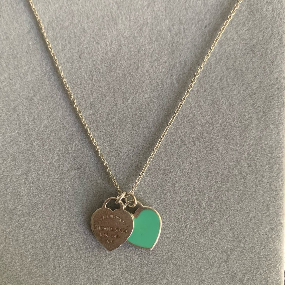 Tiffany Blue® Double Heart Tag Pendant mini